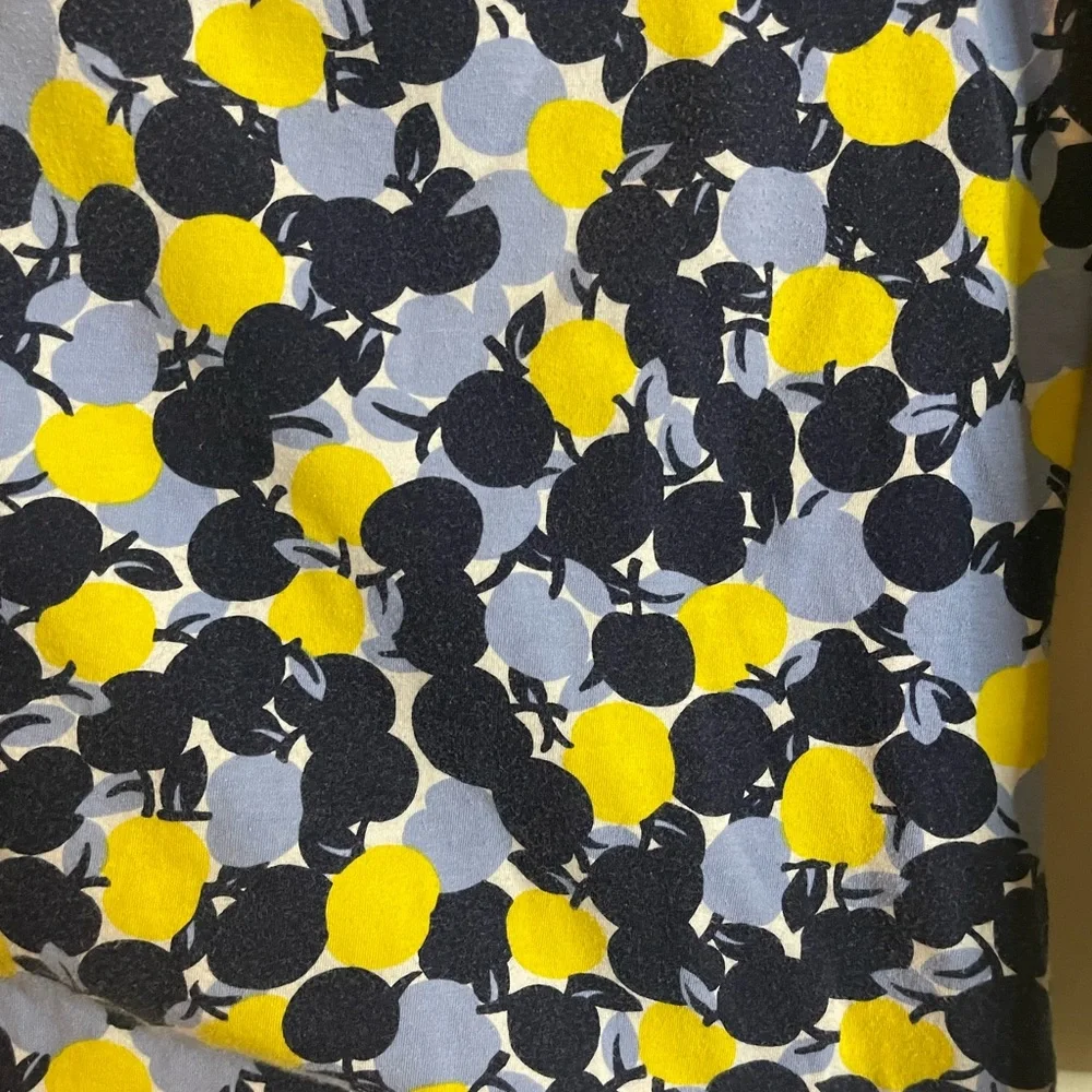 Talbots 3/4 sleeve top.  Blue and yellow.  Good condition.  Size small. - Picture 2 of 3